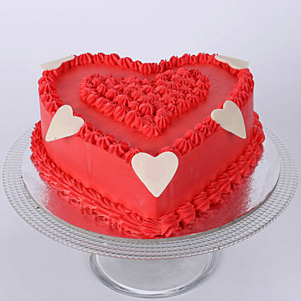 Happy Valentine's Day Red Heart Cake- Half Kg – Simla Sweets