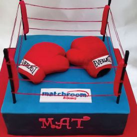 Square Shape Boxing Cake