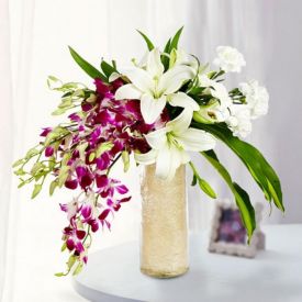 Lilies With orchids