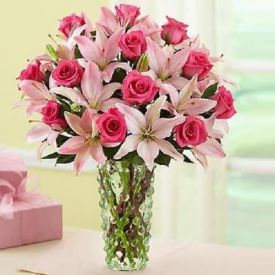 Pink Flowers In Vase