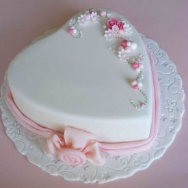 Heart Shaped fondant Cake