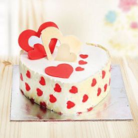 Cake heart shape fondant