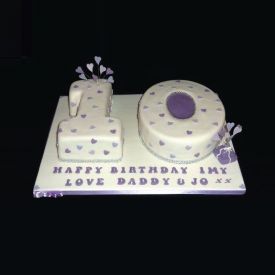 Birthday Double Number Shape Cake