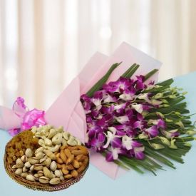 Dry Fruits with Flowers