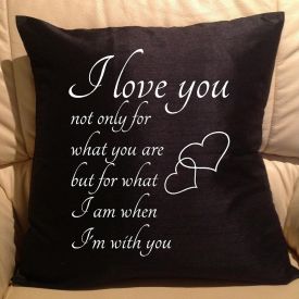 Love you printed cushion