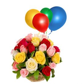 Roses with Balloons