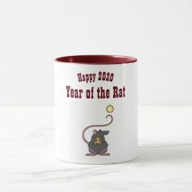 Happy New Year Tri Colour 2 Two-Tone Coffee Mug