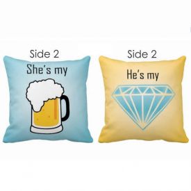 Double Side Cushion She is My He is My