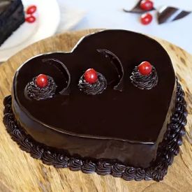 Heart Shape Chocolate Truffle Cake