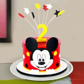 Red N Black Mickey Mouse Cake