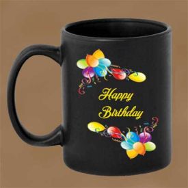 Happy Birthday Mug with Heart Handle