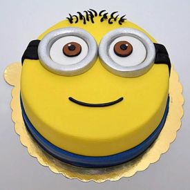 Minions Theme Whipped Cream Cake - Decorated Cake by - CakesDecor