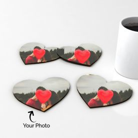 Spectacular Heart Shape Personalized Coasters