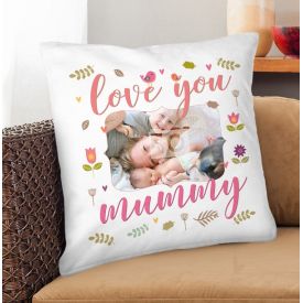 Kitty love for Mom Personalized Birthday Cushion