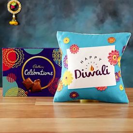 Diwali Cushion with Mug
