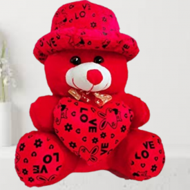 Red Teddy Bear with Heart