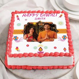 Diwali Vanilla Photo Cakes