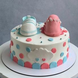 Baby girl shoe cake