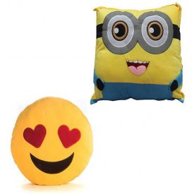 Smiley With Minions Cushion