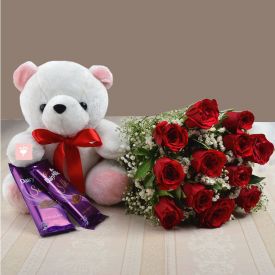 Teddy Bear, Chocolate N Roses
