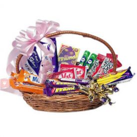 Mixed Chocolates in Basket