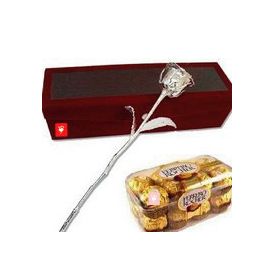 Ferrero Rocher with Silver Rose