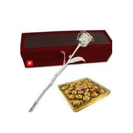 Silver Rose with Ferrero Rocher