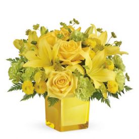 Mixed Yellow Flowers arrangements
