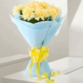 Bunch Of 20 Yellow Carnation