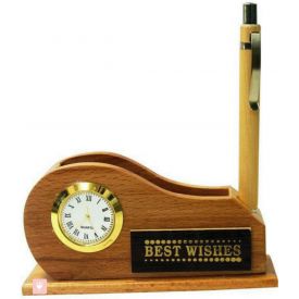 Pen with Visiting card stand and Clock
