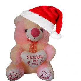 Teddy Bear with Christmas Cap