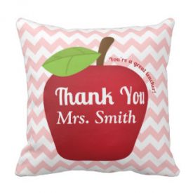 Soft cushion printed with apple image