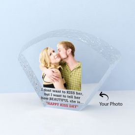 Exclusive Fan Shape Personalized Crystal