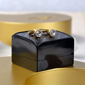 Awesome Stone Studded Cufflinks In A Box