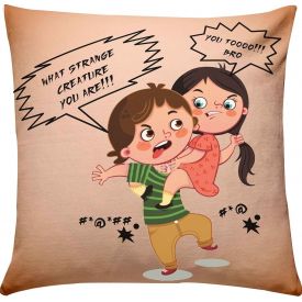Brother Sister Fighting Cushion