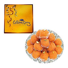 Box of Cadbury Celebrations with 500gms (gross weight) of Ladoo