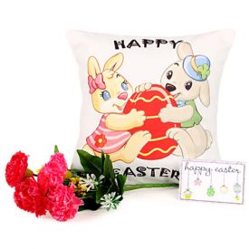 Easter Cushion with Carnation