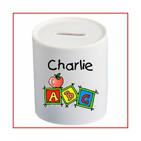 charlie Personalized Piggy Bank
