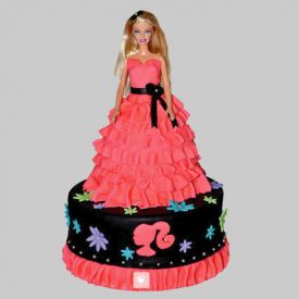 Wavy Dress Barbie Cake