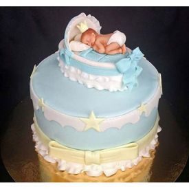 Baby In The Crib Fondant 4 kg Cake