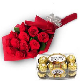 Beautiful Roses With Ferrero Rocher