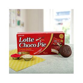 Lotte Choco Pie with Roli Chawal