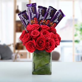 Roses with Dairy Milk