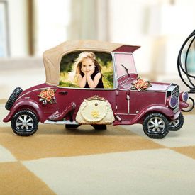 Personalized Floral Car Photo Frame