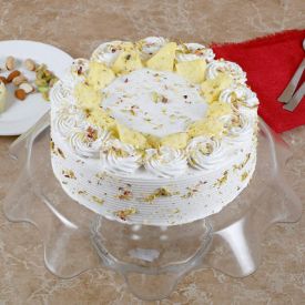 Vanilla flavour Rasmalai Cake