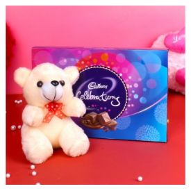 Celebration Chocolate Pack and Teddy Bear