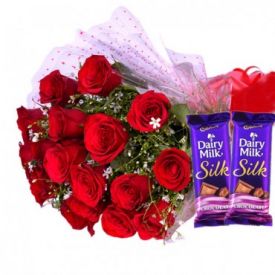 Red Blooms With silky treat
