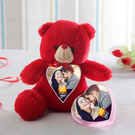 Personalized teddy with personalized chocolate