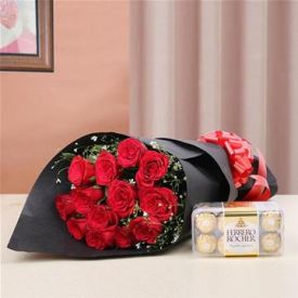 Roses with ferrero rocher