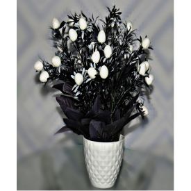White tulip with vase
